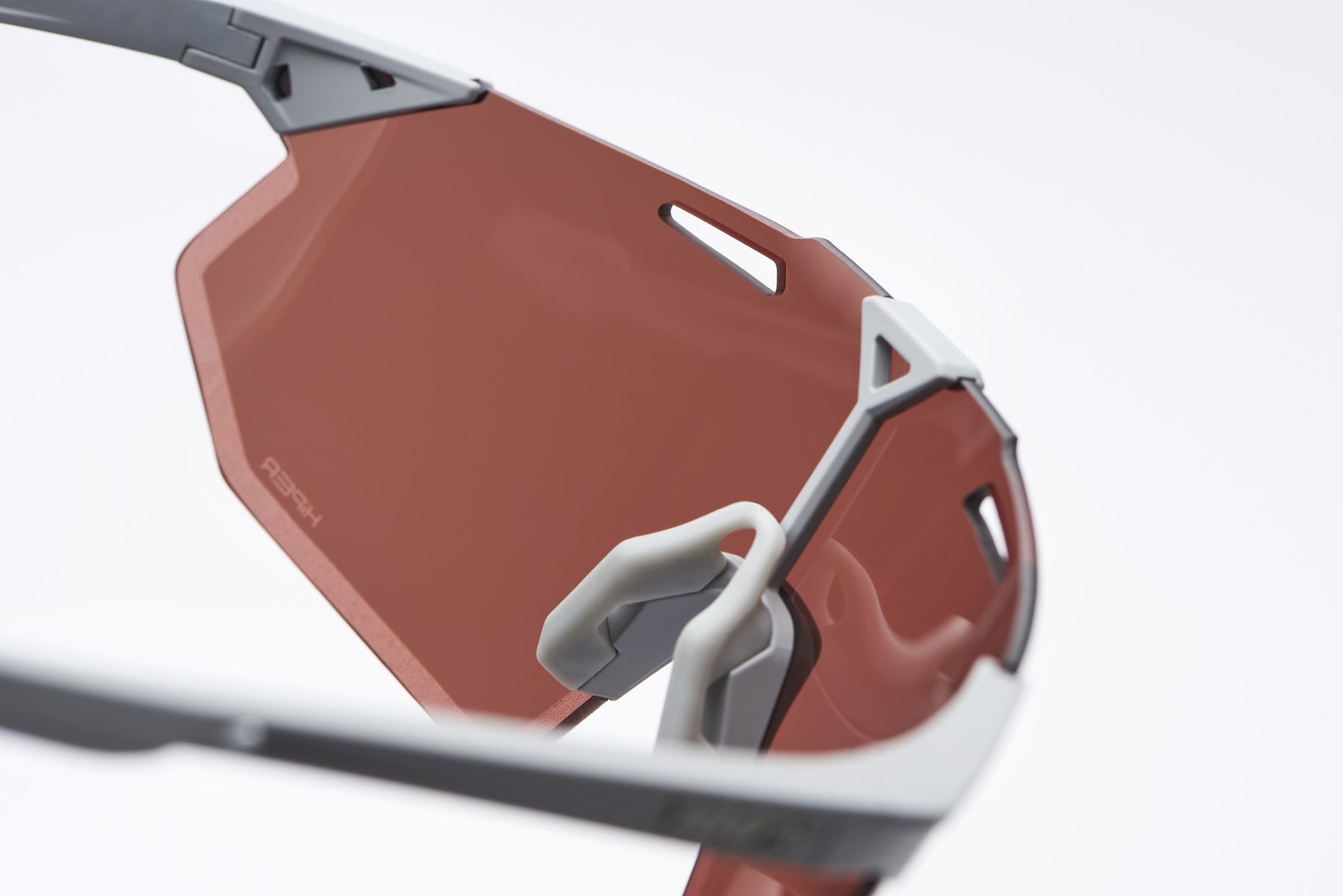 HYPERCRAFT SQ - Matte Stone Grey - HiPER Crimson Silver Mirror Lens